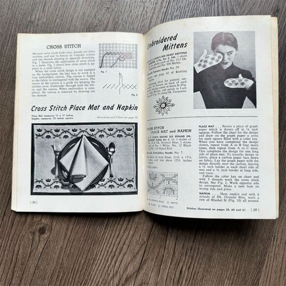 Vintage 60s Learn How Coats & Clarks Book Crochet Knitting Embroidery Guide - Picture 8 of 12